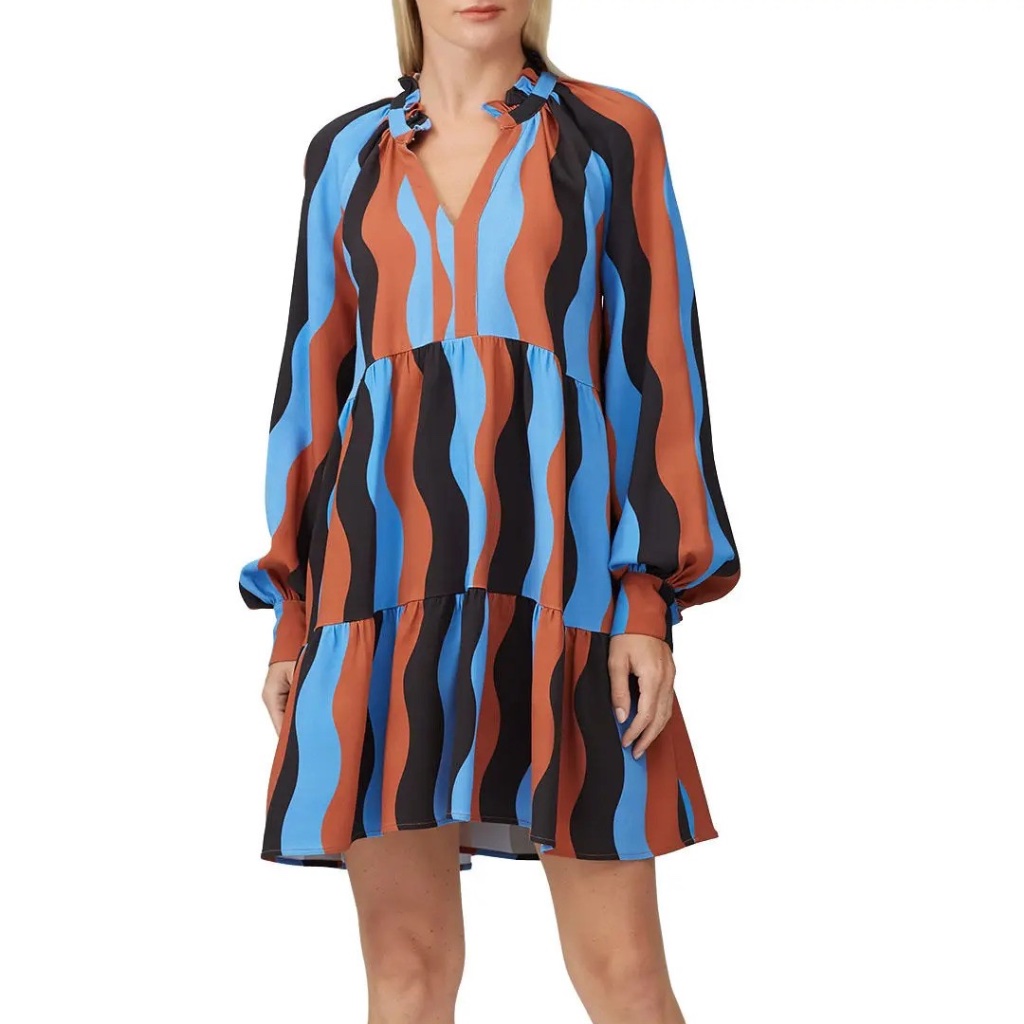 Stine Goya Jasmine Multicolor Striped Shirt Dress